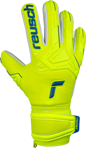 Reusch Attrakt Freegel Silver 5270235 2001 white blue yellow front